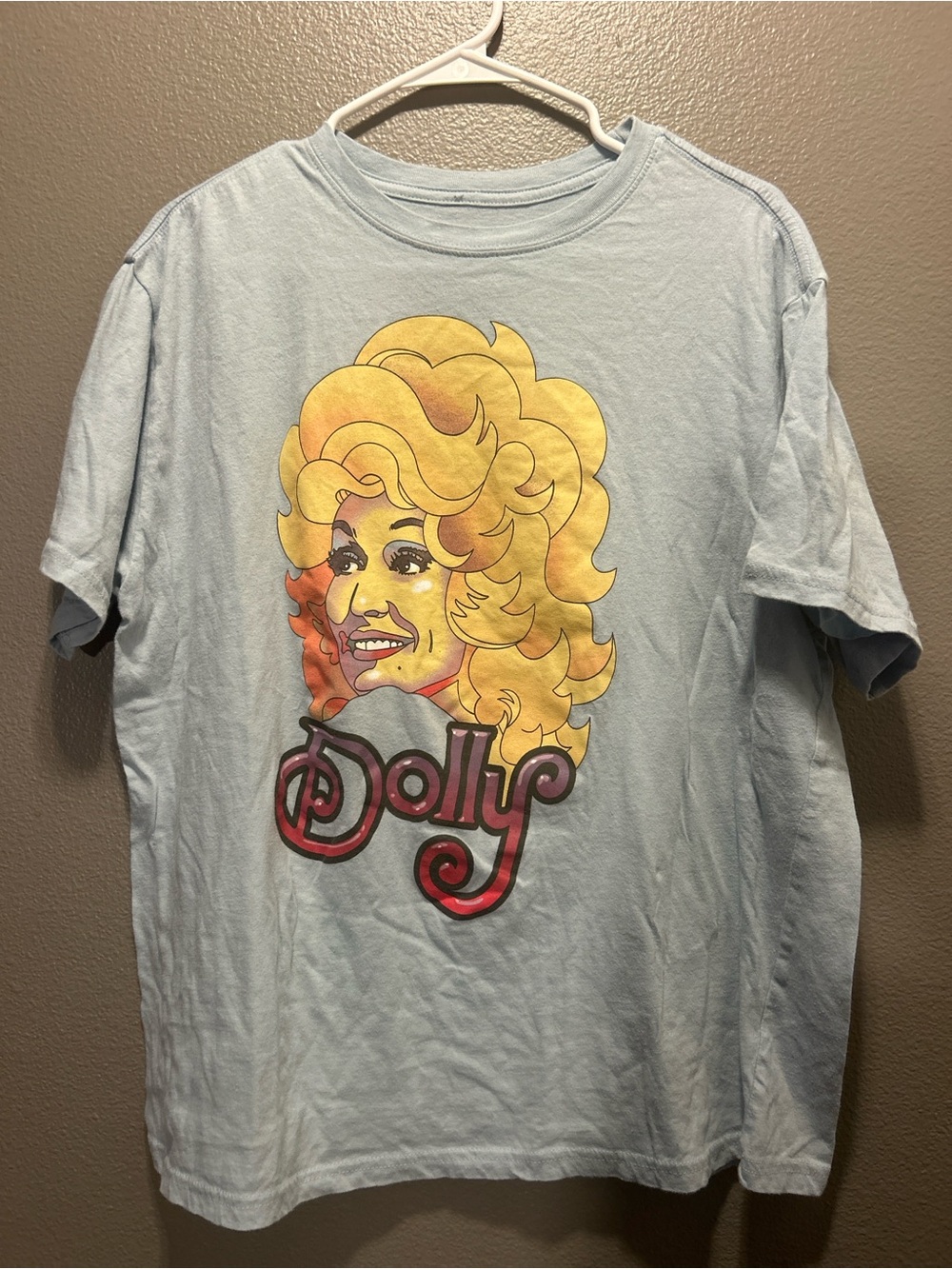 Dolly Parton Country Music Graphic T-Shirt Light Blue Unisex Size 2X